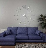 VidaXL 3D-wandklok 100 cm XXL modern zilverkleurig