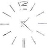 VidaXL 3D-wandklok 100 cm XXL modern zilverkleurig