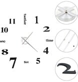 VidaXL 3D-wandklok 100 cm XXL modern zwart