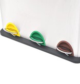 VidaXL Pedaalemmer voor recycling 24 L roestvrij staal