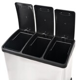 VidaXL Pedaalemmer voor recycling 24 L roestvrij staal