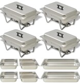 VidaXL Rechaud set roestvrij staal 4-delig