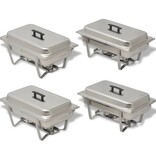 VidaXL Rechaud set roestvrij staal 4-delig