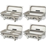 VidaXL Rechaud set roestvrij staal 4-delig