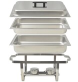 VidaXL Rechaud set roestvrij staal 3-delig