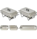 VidaXL Rechaud set roestvrij staal 2-delig