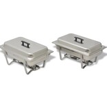 VidaXL Rechaud set roestvrij staal 2-delig