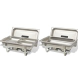 VidaXL Rechaud set roestvrij staal 2-delig