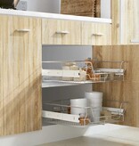 VidaXL Draadmanden uittrekbaar 2 st 600 mm zilverkleurig