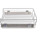 VidaXL Draadmanden uittrekbaar 2 st 600 mm zilverkleurig