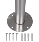 VidaXL Brievenbusstandaard dubbele brievenbus roestvrij staal