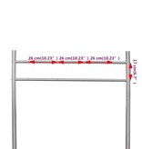 VidaXL Brievenbusstandaard dubbele brievenbus roestvrij staal