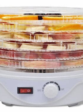 VidaXL Voedseldroger met 6 stapelbare lades rood