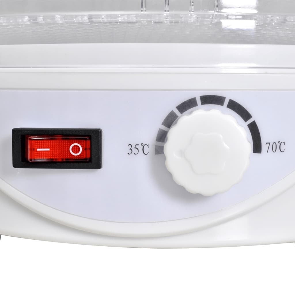 VidaXL Voedseldroger met 6 stapelbare lades rood