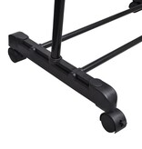 VidaXL Kledingrek verstelbaar met 4 wieltjes en 1 ophangrail