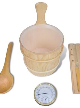 VidaXL 5-delige Sauna-accessoireset