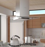 VidaXL Afzuigkap voor kookeiland met LCD-scherm