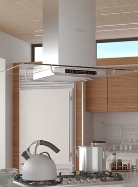 VidaXL Afzuigkap voor kookeiland met LCD-scherm