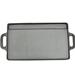 VidaXL Grillplaat gietijzer dubbelzijdig 38x23 cm 2 st