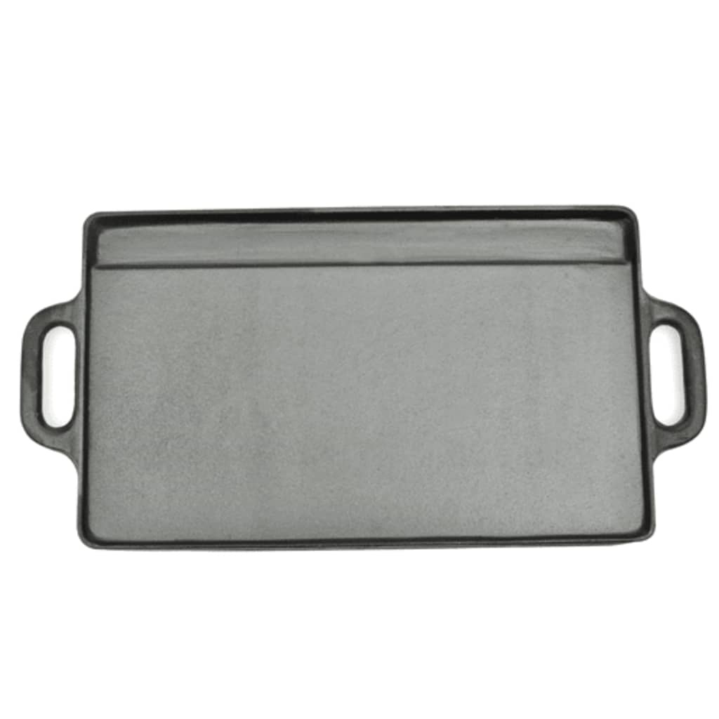 VidaXL Grillplaat gietijzer dubbelzijdig 38x23 cm 2 st