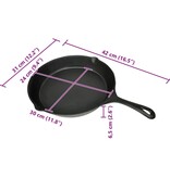 VidaXL Koekenpan gietijzer 30 cm rond