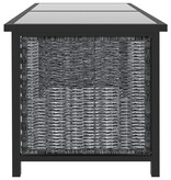 VidaXL 9-delige Loungeset met kussens poly rattan antraciet