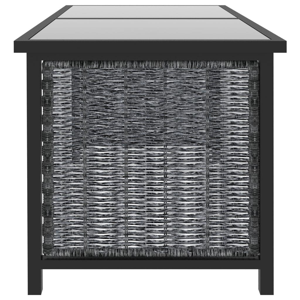 VidaXL 9-delige Loungeset met kussens poly rattan antraciet