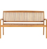 VidaXL Tuinbank 3-zits stapelbaar 159 cm massief teakhout