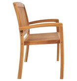 VidaXL Tuinbank 3-zits stapelbaar 159 cm massief teakhout