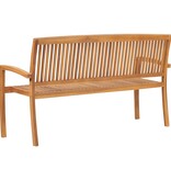 VidaXL Tuinbank 3-zits stapelbaar 159 cm massief teakhout