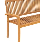VidaXL Tuinbank 3-zits stapelbaar 159 cm massief teakhout