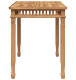 VidaXL Tuintafel 110x65x80 cm massief teakhout