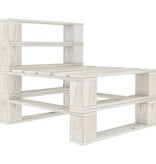 VidaXL Tuinmiddenbank pallet hout wit