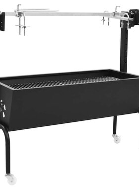 VidaXL BBQ draaispit elektrisch roestvrij staal