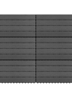 VidaXL Tegels 6 st 1m² 60x30 cm HKC grijs