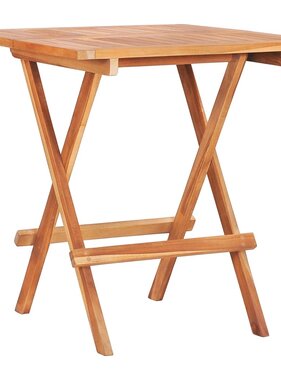 VidaXL Bistrotafel inklapbaar 60x60x65 cm massief teakhout