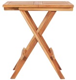 VidaXL Bistrotafel inklapbaar 60x60x65 cm massief teakhout