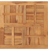VidaXL Tafelblad vierkant 80x80x2,5 cm massief teakhout