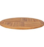 VidaXL Tafelblad rond 2,5 cm 80 cm massief teakhout
