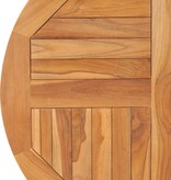 VidaXL Tafelblad rond 2,5 cm 80 cm massief teakhout