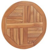 VidaXL Tafelblad rond 2,5 cm 60 cm massief teakhout