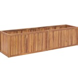 VidaXL Plantenbak verhoogd 200x50x50 cm massief teakhout