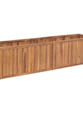VidaXL Plantenbak verhoogd 200x50x50 cm massief teakhout