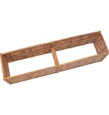 VidaXL Plantenbak verhoogd 200x50x50 cm massief teakhout