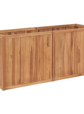 VidaXL Plantenbak verhoogd 150x50x70 cm massief teakhout