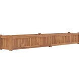 VidaXL Plantenbak verhoogd 200x30x25 cm massief teakhout