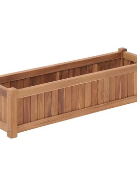 VidaXL Plantenbak verhoogd 100x30x25 cm massief teakhout