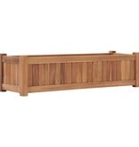 VidaXL Plantenbak verhoogd 100x30x25 cm massief teakhout