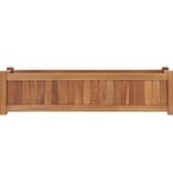 VidaXL Plantenbak verhoogd 100x30x25 cm massief teakhout