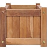 VidaXL Plantenbak verhoogd 100x30x25 cm massief teakhout